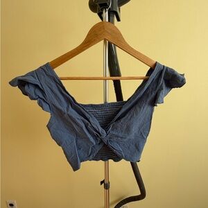 SHEIN Blue Ruffled Vacation Set